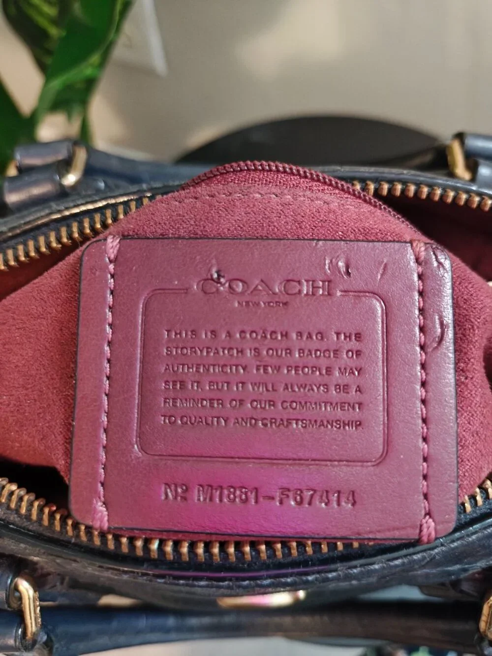 Coach Black Pebbled Leather Bennett Satchel Bag
